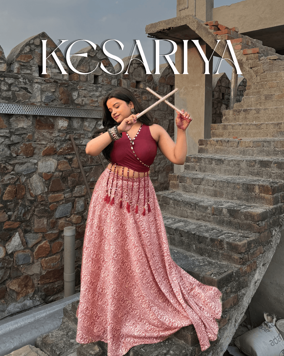 Kesariya Chaniya-Choli